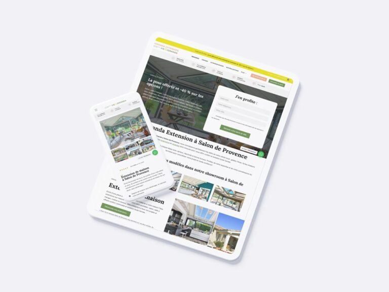 Création du site web B2C Veranda Extension, à Salon de Provence